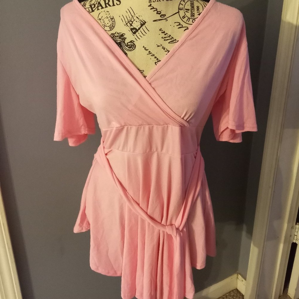 Women's pink mini short dress